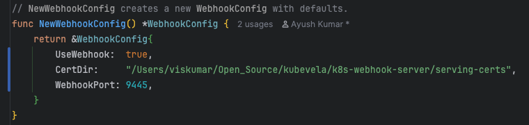 Webhook Config Code