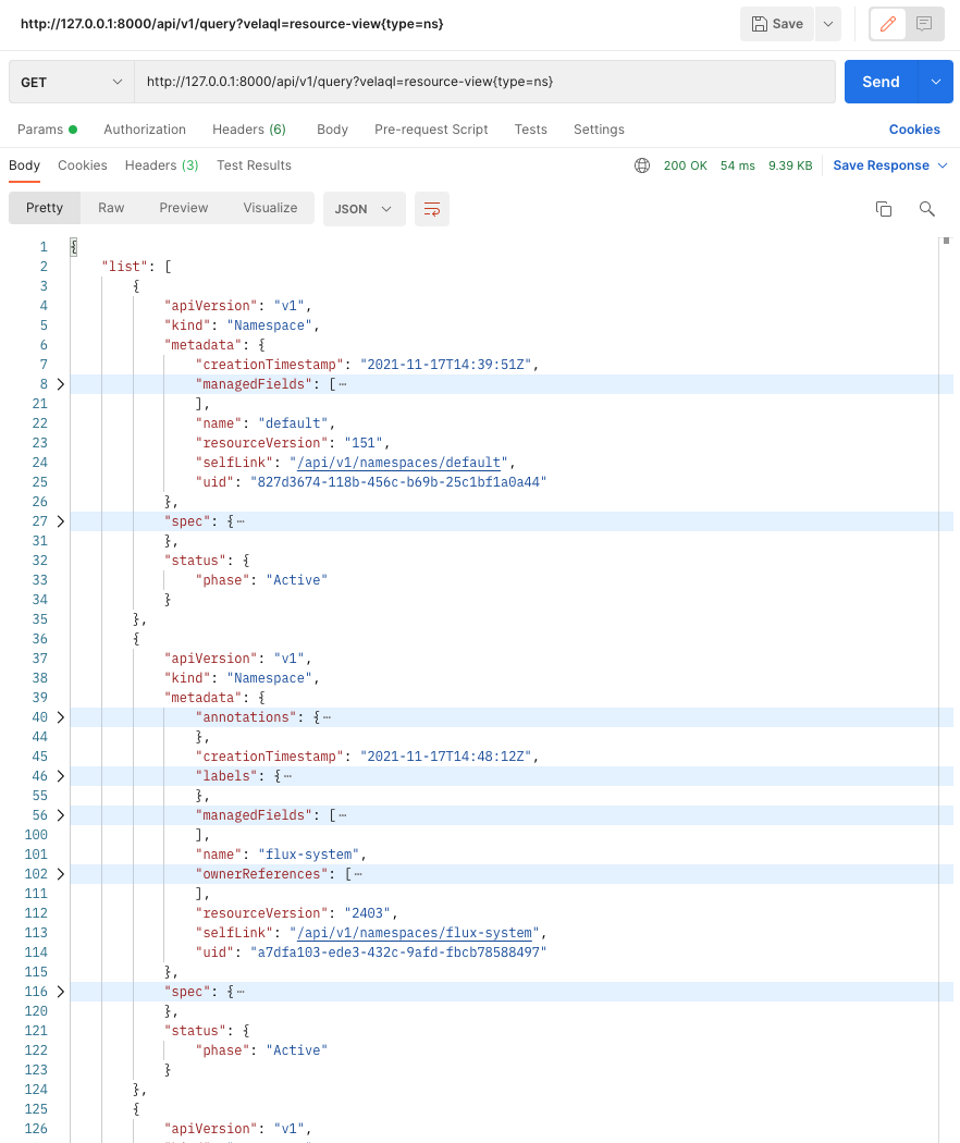 resource-view 查询结果